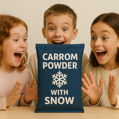 SkySmooth™ Glas-Carrom-Board – Komplett-Set 30-Zoll-Edition (74 × 74 cm)