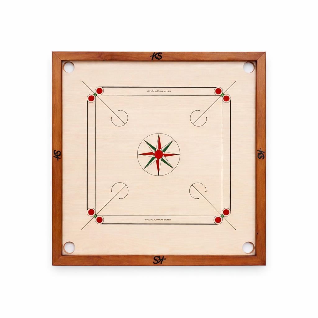 ExtraSmooth™ – Holz Carrom Board – 24-Zoll-Edition (60 × 60 cm)