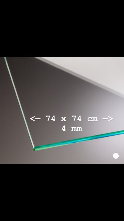 SkySmooth™ Glas-Carrom-Board – Komplett-Set 30-Zoll-Edition (74 × 74 cm)