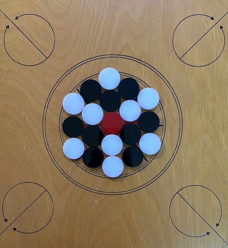 ExtraSmooth™ – Holz Carrom Board – 24-Zoll-Edition (60 × 60 cm)