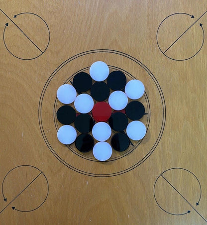 ExtraSmooth™ – Holz Carrom Board – 24-Zoll-Edition (60 × 60 cm)